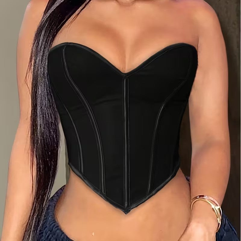 Womens Fashionable Casual Strapless Shaping Tank Top